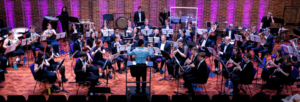 Southampton University Symphonic Wind Orchestra performing in Turner Sims.